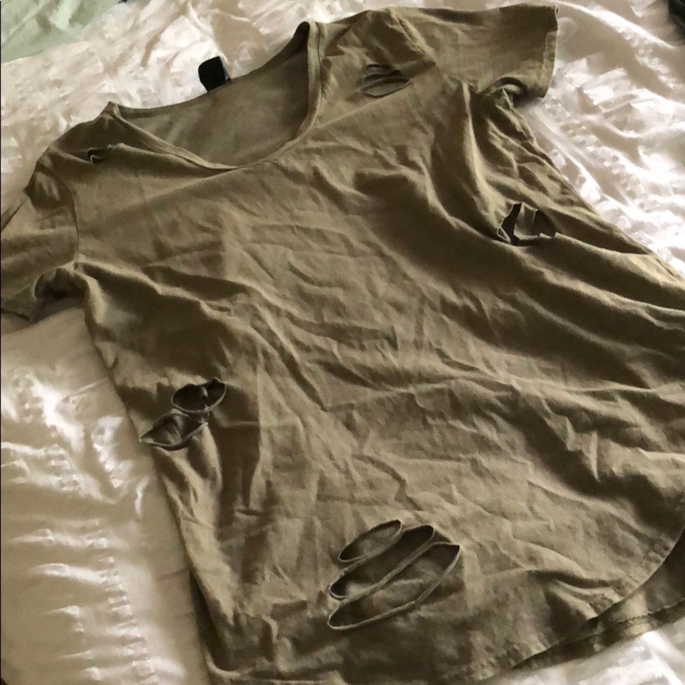 His Clothes Distressed Tee